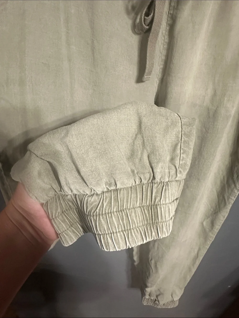 cloth & stone Olive Sage Drawstring Joggers